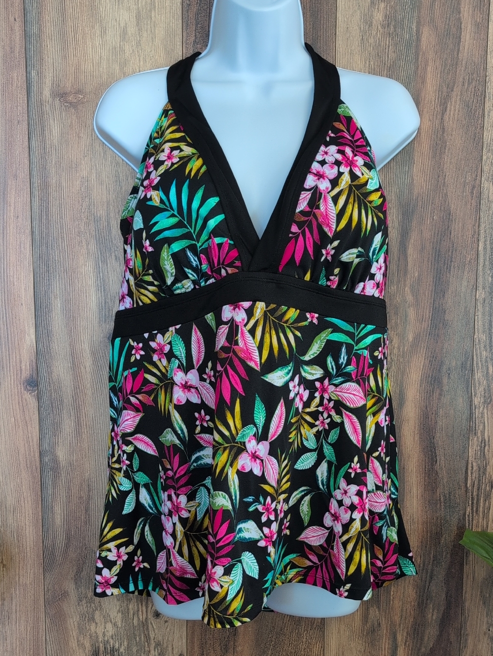Swimsuits For All Black Tankini Swimsuit Top 20           M433